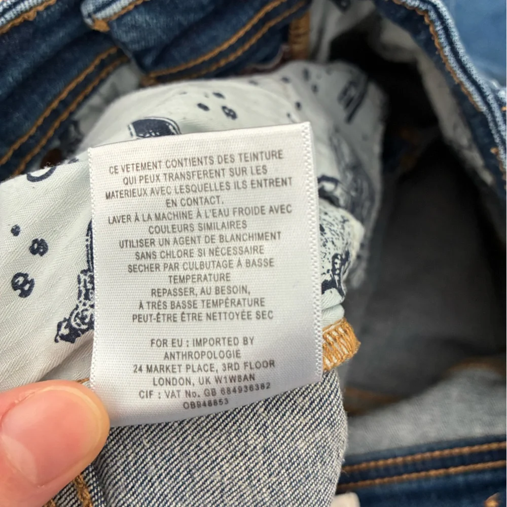 Pilcro and the Letterpress Anthropologie slim straight Jeans in Indigo‎